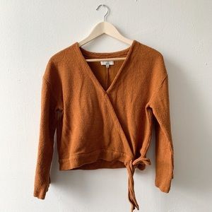 Madewell faux wrap shirt